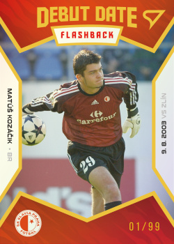 Matus Kozacik Slavia Praha SportZoo FORTUNA:LIGA 2021/22 2. serie Debut Date Flashback /99 #DF9
